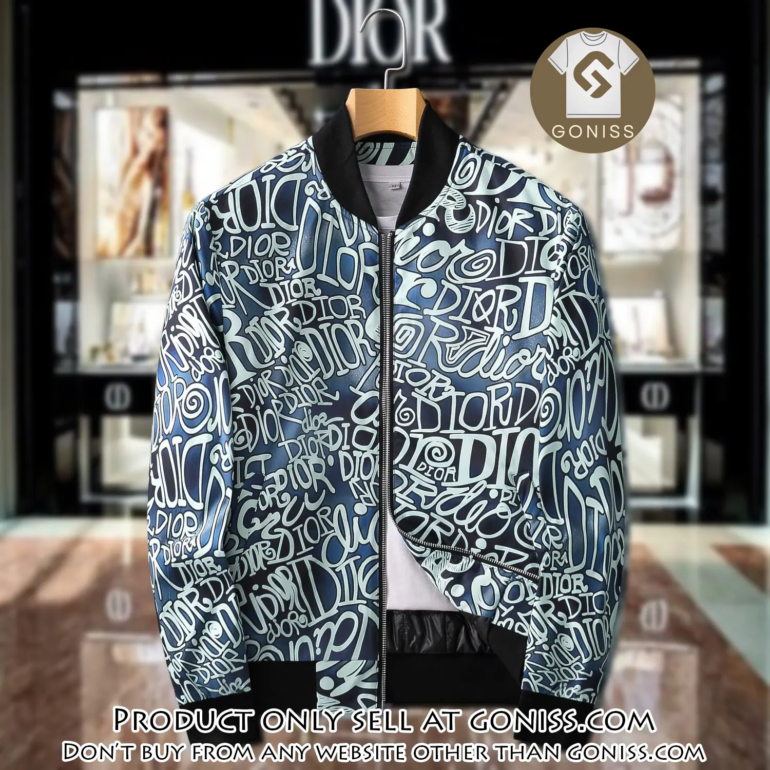 Dior luxury brand varsity zipper jacket vst1066 gn1147164